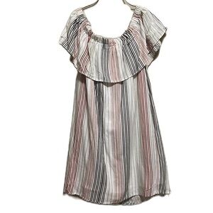 Women’s FOREVER 21, Off the Shoulder, Striped Dress, Multi Colors, Size Medium